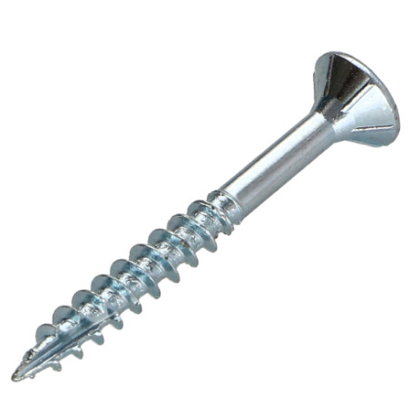1 x Spanplattenschraube TEKOR Senkkopfschraube Gezahnt 4X45 Mit Gewinde 27 T20 Verzinkt cut Bohrspitze mit Typ 17