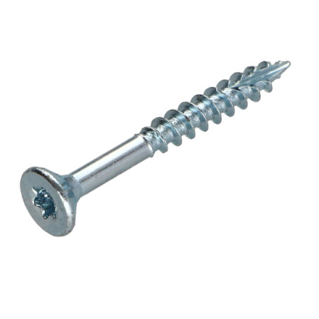1 x Spanplattenschraube TEKOR Senkkopfschraube Gezahnt 4X40 Mit Gewinde 24 T20 Verzinkt cut Bohrspitze mit Typ 17