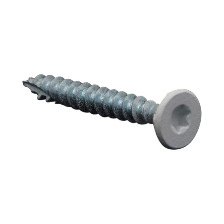 1 x Spanplattenschraube TEKOR Senkkopfschraube Gezahnt 5X40 T25 cut Bohrspitze mit Typ 17 Spitze SAND RAL9016