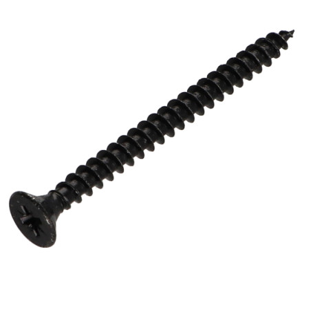 1 x Spanplattenschrauben Senkkopfschraube Pozi N°3 6X60 Gesamtgewinde Stahl schwarz verzinkt
