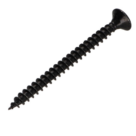1 x Spanplattenschrauben Senkkopfschraube Pozi N°3 6X60 Gesamtgewinde Stahl schwarz verzinkt