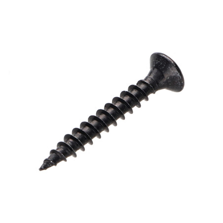 1 x Spanplattenschrauben Senkkopfschraube Pozi N°2 4X30 Gesamtgewinde Stahl schwarz verzinkt