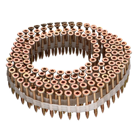 160 x Als Rolle verkauft von 160 Spanplattenschrauben TEKOR Senkkopfschraube Gezahnt 4X40 Mit Gewinde 22 T20 ZBCR3+