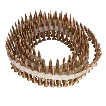 160 x Als Rolle verkauft von 160 Spanplattenschrauben TEKOR Senkkopfschraube Gezahnt 4X40 Mit Gewinde 22 T20 ZBCR3+