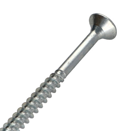 1 x Spanplattenschrauben Senkkopfschraube Pozi N°2 5X60 Teilgewinde Verzinkt GLEITMO 627