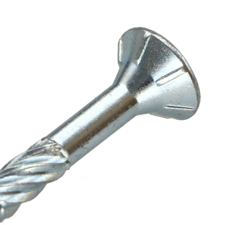 1 x Rahmenschraube tekor Senkkopfschraube Gezahnt T25 5 x 60 Mit Gewinde 36 cut Bohrspitze mit Typ 17 Spitze Verzinkt