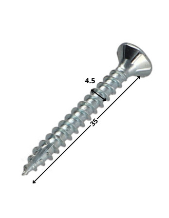 1 x Spanplattenschraube TEKOR Senkkopfschraube...