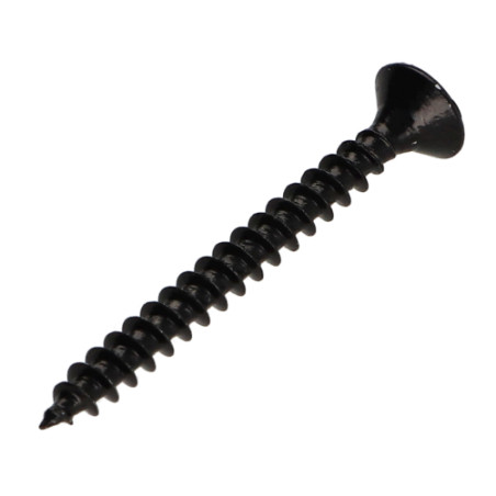 1 x Spanplattenschrauben Senkkopfschraube Pozi N°3 6X40 Gesamtgewinde Stahl schwarz verzinkt