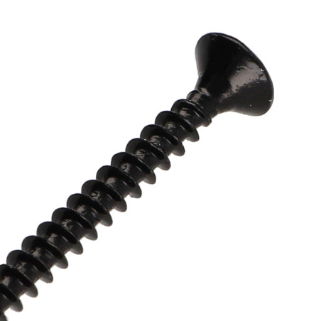 1 x Spanplattenschrauben Senkkopfschraube Pozi N°3 6X40 Gesamtgewinde Stahl schwarz verzinkt