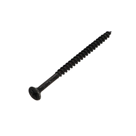 1 x Spanplattenschrauben Senkkopfschraube Pozi N°2 5X80 Teilgewinde Stahl schwarz verzinkt
