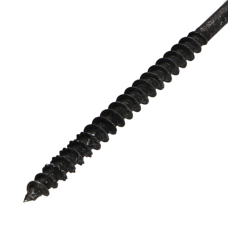 1 x Spanplattenschrauben Senkkopfschraube Pozi N°2 5X80 Teilgewinde Stahl schwarz verzinkt