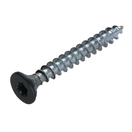 1 x Spanplattenschraube TEKOR Senkkopfschraube Gezahnt 5X40 T25 cut Bohrspitze mit Typ 17 Spitze SAND RAL7016