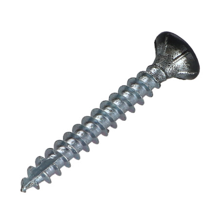 1 x Spanplattenschraube TEKOR Senkkopfschraube Gezahnt 5X40 T25 cut Bohrspitze mit Typ 17 Spitze SAND RAL7016