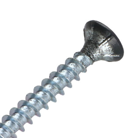 1 x Spanplattenschraube TEKOR Senkkopfschraube Gezahnt 5X40 T25 cut Bohrspitze mit Typ 17 Spitze SAND RAL7016