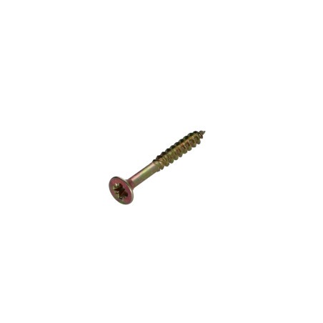 1 x Spanplattenschrauben Senkkopfschraube Pozi N°2 4X35 Teilgewinde Dichromat