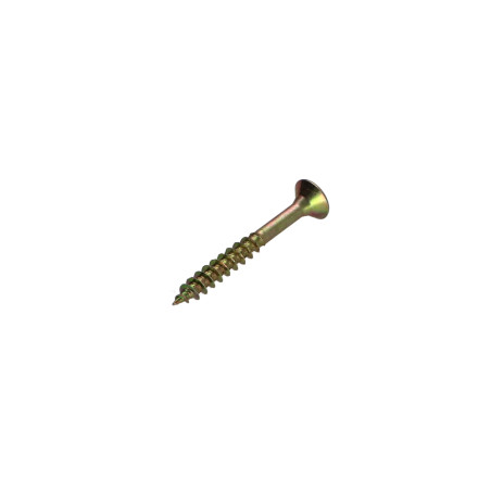 1 x Spanplattenschrauben Senkkopfschraube Pozi N°2 4X35 Teilgewinde Dichromat