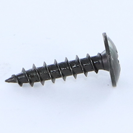 1 x Spanplattenschrauben Flachrundkopfschraube Pozi N°2 4,5X20 Stahl schwarz verzinkt