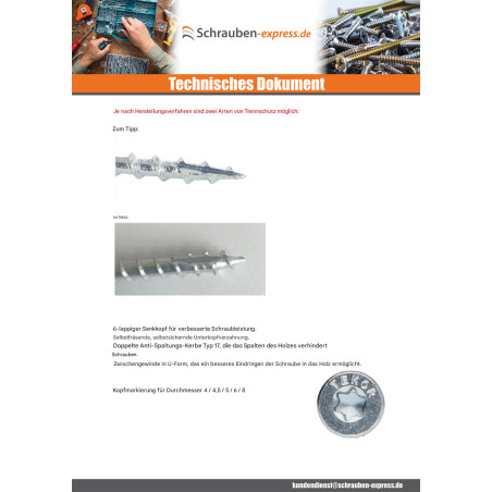 1 x Rahmenschraube tekor Senkkopfschraube Gezahnt T25 5 x 100 Mit Gewinde 50 cut Bohrspitze mit Typ 17 Spitze Verzinkt