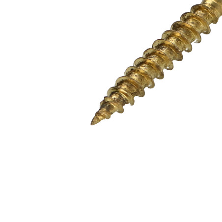 1 x Spanplattenschrauben Senkkopfschraube Pozi N°2 3,5X25 Gesamtgewinde Vermessingtem Stahl