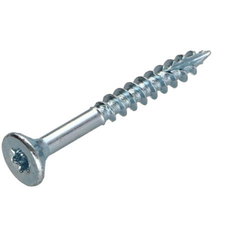 1 x Spanplattenschraube TEKOR Senkkopfschraube Gezahnt 4X50 Mit Gewinde 30 T20 Verzinkt cut Bohrspitze mit Typ 17