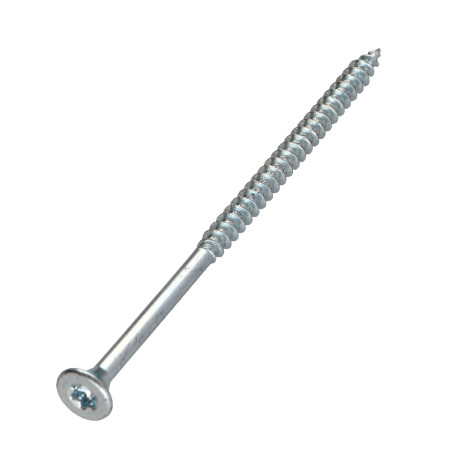 1 x Spanplattenschraube TEKOR Senkkopfschraube Gezahnt 6X80 Mit Gewinde 48 T30 Verzinkt cut Bohrspitze mit Typ 17