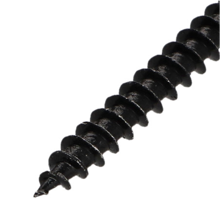 1 x Spanplattenschrauben Senkkopfschraube Pozi N°2 5X60 Gesamtgewinde Stahl schwarz verzinkt