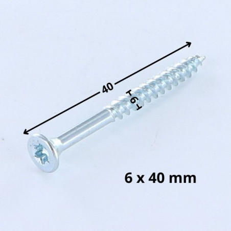 1 x Spanplattenschrauben Senkkopfschraube T25 6X40 Verzinkt