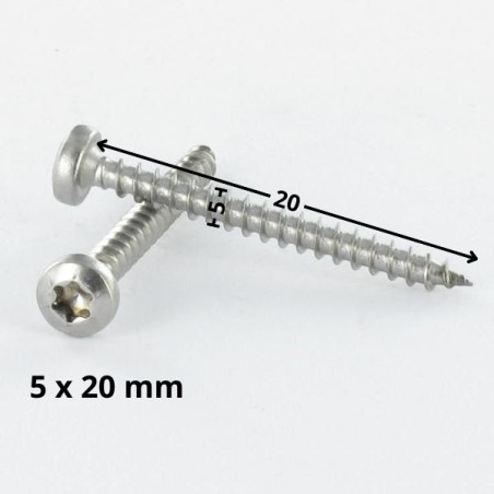 1 x Spanplattenschrauben Rundkopf 5X20 T25 Verzinkt