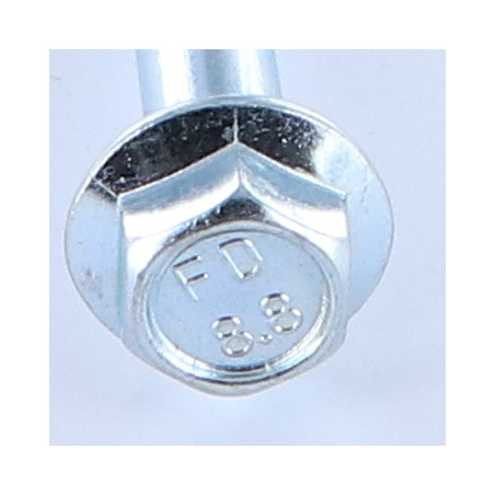 1 x Metallschrauben Sechskantkopf M10x60 Teilgewinde Kreuzschlitz mit gezahntem Flansch Klasse 8.8 Verzinkt