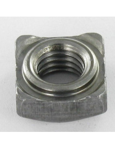 Vierkantmutter Schweißen Kreuzschlitz M6 10x10x5 Rohstahl 2