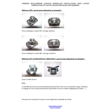 1 x Sechskantmutter Schweißen M4 Verzinkt