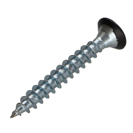 1 x Spanplattenschrauben Senkkopfschraube Pozi N°2 4,5X35 Gesamtgewinde Verzinkt RAL9004 signalschwarz 30 % BRI