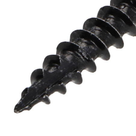 1 x Spanplattenschraube TEKOR Senkkopfschraube Gezahnt 4X35 T20 Stahl schwarz verzinkt