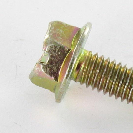 1 x Metallschrauben Sechskantkopf M5X18 Kreuzschlitz mit Flansch 11 Gespalten Dichromat
