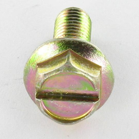 1 x Metallschrauben Sechskantkopf M5X18 Kreuzschlitz mit Flansch 11 Gespalten Dichromat