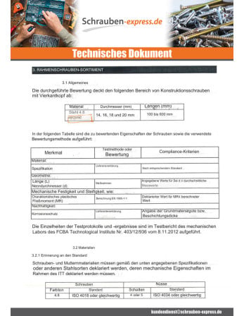 1 x Kopfschraube (mit Mutter) Spanplatte...