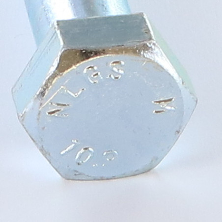 1 x Schrauben mit teilgewinde Sechskantkopf M16X180 Klasse 10.9 Verzinkt