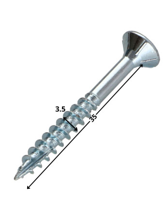 1 x Spanplattenschraube TEKOR Senkkopfschraube...