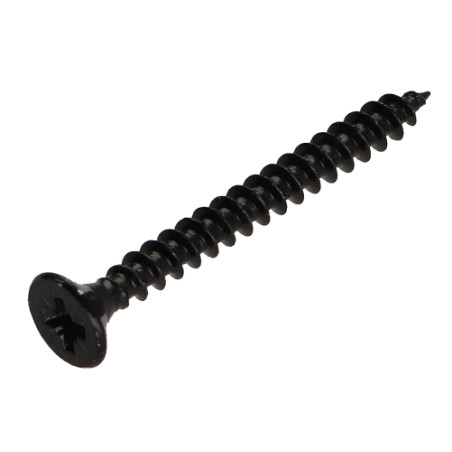 1 x Spanplattenschrauben Senkkopfschraube Pozi N°2 4X45 Gesamtgewinde Stahl schwarz verzinkt