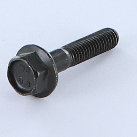 1 x Metallschrauben Sechskantkopf M6X30 Mit Gewinde 18 Kreuzschlitz mit gezahntem Flansch Klasse 8.8 Stahl schwarz