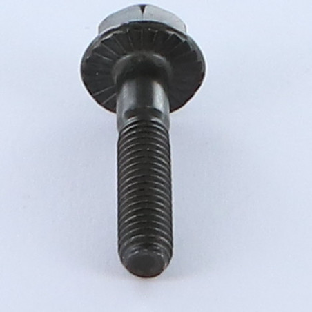 1 x Metallschrauben Sechskantkopf M6X30 Mit Gewinde 18 Kreuzschlitz mit gezahntem Flansch Klasse 8.8 Stahl schwarz