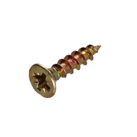 1 x Spanplattenschrauben Senkkopfschraube Pozi N°3 6X25 Gesamtgewinde Dichromat