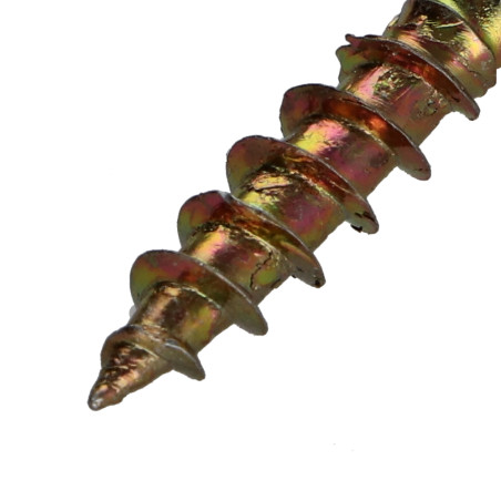 1 x Spanplattenschrauben Senkkopfschraube Pozi N°3 6X25 Gesamtgewinde Dichromat