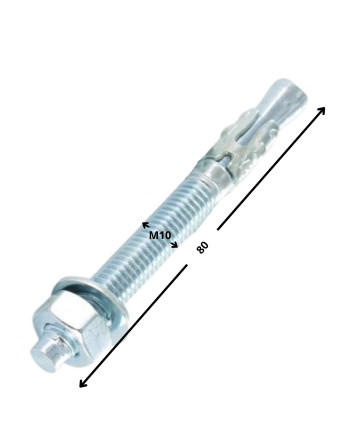 1 x Dübel BOZELENANKER M10X80 Verzinkt