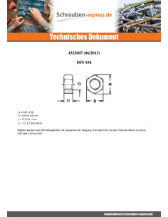 Sechskantmutter M7 S/PLAT 11 gewinde 150 Hohe... 2