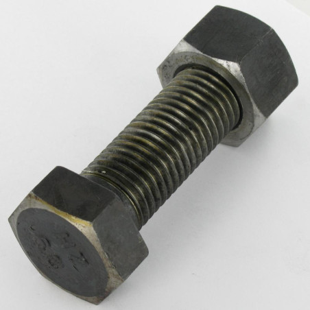 1 x Kopfschraube (mit Mutter) Sechskantkopf M24X80 Rohstahl