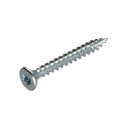 1 x Spanplattenschrauben TEKOR Senkkopfschraube Gezahnt 3x40 T10 Verzinkt Gesamtgewinde cut Bohrspitze mit Typ 17 Spitze