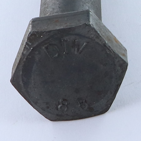 1 x Schrauben mit teilgewinde Sechskantkopf M22X100 Klasse 8.8 Rohstahl