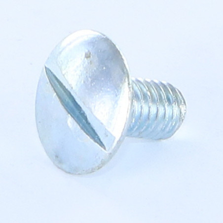 1 x Metallschrauben Flachkopf Gespalten Kreuzschlitz mit gezahntem Flansch M6x10 Klasse 8.8 Verzinkt