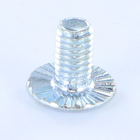 1 x Metallschrauben Flachkopf Gespalten Kreuzschlitz mit gezahntem Flansch M6x10 Klasse 8.8 Verzinkt